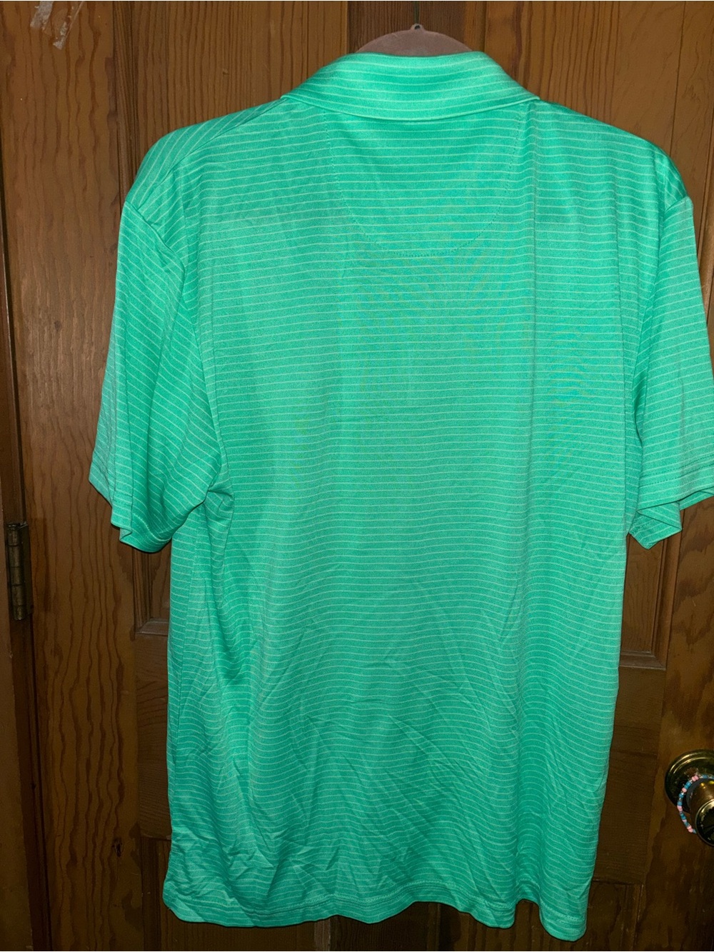 NWT Men's Jack Nicklaus Green Short-Sleeve Polo Shirt - Performance Stripe! - Picture 6 of 6